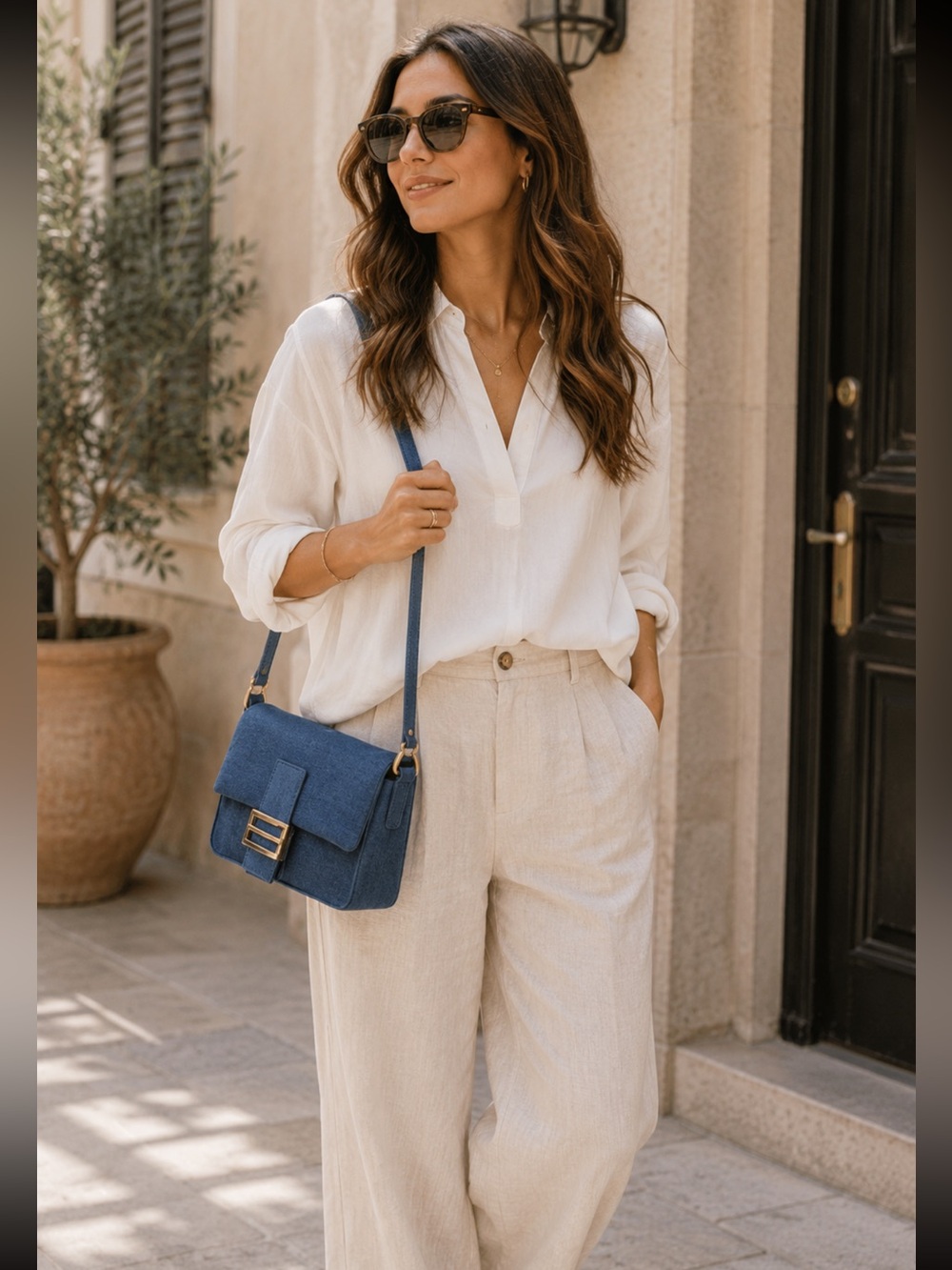 ShopEvelynne Classic Blue Shoulder Bag